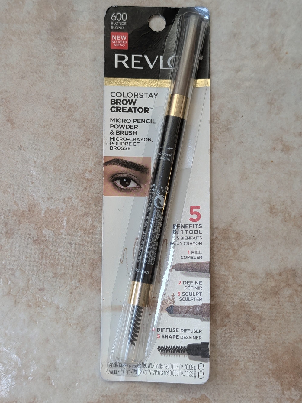 Revlon Colorstay Brow Creator Micro Pencil Powder & Brush 600 Blonde NIP